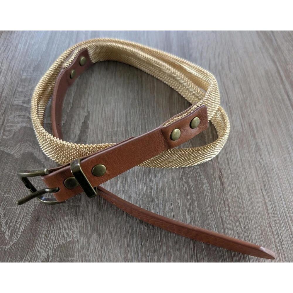 Madewell Brown Genuine Leather With Gold Belt Women's Size Small
